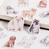 Mo Mo suaves glutinosas adorables pegatinas en caja lindo gato perro sobre material de cuenta de mano pegatinas de sellado 45
