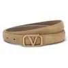 Cinturón de Ante en Forma de V para Otoño e Invierno para Mujer, Estilo de Negocios de Alta Gama, Cinturón Fino de Ante para Mujer, Cinturón Versátil de Cuero Genuino