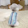Roupas para Cachorro Teddy Bichon Pomeranian Schnauzer Colete Respirável Anti-Queda Pet Gato 26 Colete Ondulado