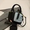 Comercio Exterior 2025 Nuevo Estilo Costuras de Color Contrastante Bolso de Mezclilla Diseño de Nicho Bolso de Hombro Ropa de Trabajo Bolso Almohada Bolso Cruzado Bolso de Mano