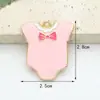 Colgantes de Joyería Esmaltada de Aleación Lindos Dibujos Animados Ropa de Bebé Biberón Pie de Bebé Accesorios para Pulsera Collar Colgante