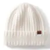 Gorro de Punto Canalé Cálido de Cachemir para Otoño e Invierno Versátil Protección para las Orejas Gorro de Lana a Prueba de Frío Gorro de Punto Simple