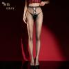 Meias Sexy Aurora da Pequena Cupido, Meias Sexy Sedosas Oleosas Finas Abertas no Cavalo, Meias de Óleo de Cavalo Sem Necessidade de Tirar, Meias Pretas Tentadoras
