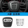 Adesivos decorativos de logotipo para volante de fibra de carbono modificado para Audi novo A4LA1A3A5A6LA7Q7Q5Q3A8