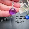 Colgante Redondo Facetado de Cristal Natural Gota de Agua Ágata Jade Collar Plano de Gota de Agua Joyería de Venta Caliente Transfronteriza DIY Venta al por Mayor