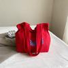 2024 Xia Xin Bolsa de lona com cordão Ins Sacola japonesa Bolsa de ombro Bolsa de ombro Bolsa de compras de grande capacidade