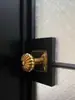 Maçaneta de Porta Estreita Vintage em Forma de Abóbora, Fechadura de Porta Antiga de Ferro, Maçaneta Dourada, Porta Interna, Fechadura de Bola de Abertura Dupla Estilo Francês, Fechadura Redonda