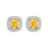 MODIAN MODIAN aretes de plata de ley s925 con incrustaciones de diamantes de azúcar cuadrados de alta calidad, aretes franceses versátiles japoneses y coreanos, joyería para mujer
