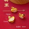 Olho de Gato Banhado a Ouro Real Pedra Esmalte Cor Areia Ouro Contas Perfuradas diy Jóias Corda Tecida Pulseira Colar Brincos Acessórios