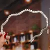 Nuevos Accesorios para el Cabello, Diadema Tejida a Mano con Perlas y Lazo, Pasador de Celebridad de Internet con Diamantes, Diadema Versátil de Moda Japonesa y Coreana