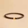 Pulsera Antigua de Sándalo Pequeña Delgada Sándalo Verde Pulsera de Pareja Femenina Nicho Versátil de Alta Gama Retro Estilo Étnico
