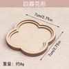 Imán de Nevera con Bordado Dai Accesorios Marco de Fotos Redondo DIY para Montar Palabras Bordadas Piezas de Madera Teñido a Mano de Madera