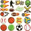 Adesivo de Tecido Bordado Grit Toalha de Basquete Patch Bordado Decoração de Bolsa Capítulo Bordado de Futebol Chenille Futebol