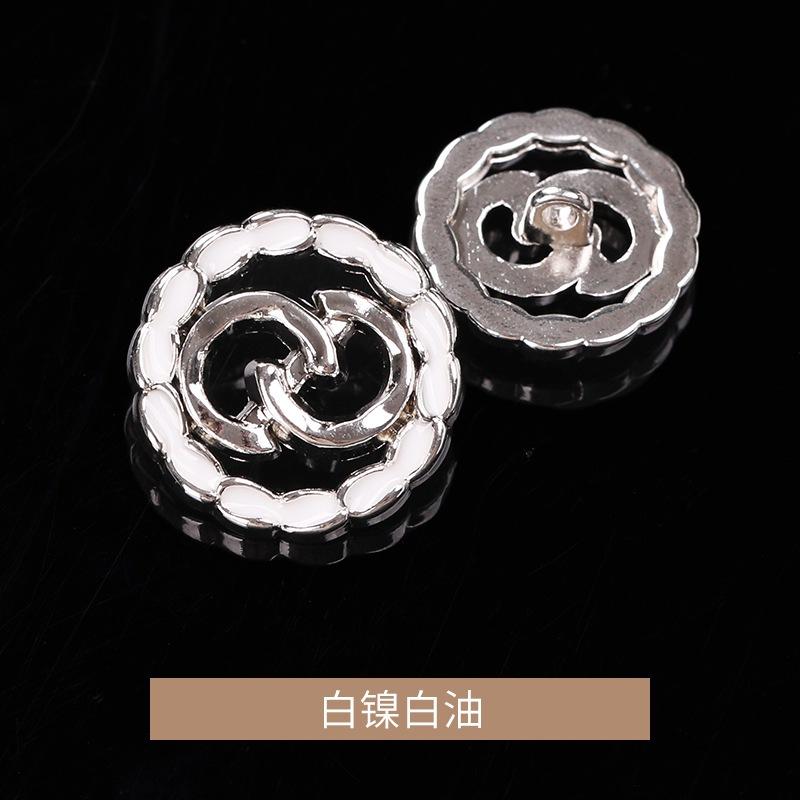 双D点油手缝扣金属毛呢大衣外套西装正装扣钮扣扣子纽扣金达