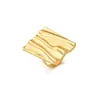 Anillo Metálico Asimétrico de Moda Exagerado de Gama Alta Europeo y Americano Set de Anillos Joyería para Mano Joyería de Anillo Estilo Flor Plegada