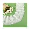 Borda de Renda de 8cm, Borda de Renda Elástica Ondulada, Acessórios de Renda para Vestidos de Casamento, Em Estoque