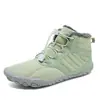 Zapatos de Algodón Grueso con Forro de Lana de Caña Alta Transfronterizos para Exteriores, Antideslizantes Resistentes al Desgaste para Hombre, Botas de Nieve, Botas de Algodón Cálidas Impermeables para Mujer, 48 Gris