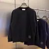 Sudadera Gruesa de Peso Pesado para Primavera y Otoño para Hombre 2024 Nuevo Diseño de Línea Cepillada Cuello Redondo Camiseta Interior Top Exterior para Hombre
