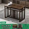 Mesa de chá e cadeira de varanda, combinação de novo escritório em estilo chinês, casa pequena, apartamento, mesa de chá Kung Fu, mesa de chá integrada para ferver água