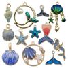 Venta Caliente Mezcla 50 pzs Multicolor Gota de Aceite Estrella de Mar Concha Colgante Accesorios para el Cabello Pulsera Accesorios para Collar Accesorios DIY