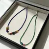 "Desierto Verde" Estilo Chino Nuevo Retro Collar de Perlas Verdes para Mujer, Cadena para Clavícula Versátil de Lujo Ligero de Nicho