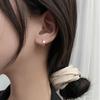 Brincos de orelha femininos com clipe de zircônia sem furos, estilo retrô Hong Kong, minimalistas e indolores, para cabelo curto, para estudantes, modernos