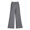 Pantalones anchos de pierna ancha para mujer, de estilo americano, con cintura alta y cordón ajustable, de punto, rectos y casuales, para otoño