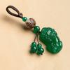 Ágata Jade Lucky Pixiu Chaveiro Carro Pingente Chave para Homens e Mulheres Casal Personalidade Pingente Criativo Corda de Corrente