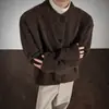 Suéter cárdigan retro americano para hombre y mujer, estilo nuevo de primavera y otoño, sentido de diseño de alta gama, top estilo perezoso, prendas de punto holgadas, ropa de abrigo