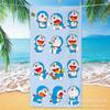 Toalla de Baño de Microfibra para Adulto Doraemon de Dibujos Animados Personalizada para Baño, Natación, Viaje, Portátil, Playa, Deportes