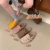 Versão em Couro de Vaca Zuyaolan ~ Meia-Sapatilha com Solado Grosso e Biqueira, Estilo Preguiçoso Retrô, Slip-On Versátil Birkenstocks