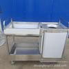 Carrinho de jantar em aço inoxidável específico para hotéis, carrinho para resíduos, carrinho para temperos, carrinho para reciclagem de utensílios de mesa de refeitório do fabricante.
