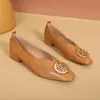 2026 Novos Sapatos Quadrados Retrô Estilo Chinês para Mulheres, Salto Grosso Boca Rasa Sapatos de Salto Único, Solado Macio Sapatos para Mães