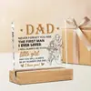 Regalo de Día del Padre Transfronterizo Más Vendido Adorno de Exhibidor Acrílico Pantalla de Escritorio Regalo de Día del Padre Hecho a Medida para Papá Manualidad