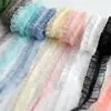 Em estoque renda madeira orelha elástico bilateral fio de neve prega feito à mão DIY boneca bjd roupas adereços de adorno de cabeça