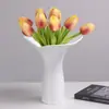 Vaso Moderno Nórdico de Pétalos Adornos Florales Modelo de Ajuste Suave Departamento de Ventas de Sala de Modelos Mesa de Café Escritorio Adornos para Exhibición en Ventana