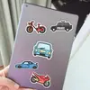 50 piezas de pegatinas de tráfico de dibujos animados material creativo para cuenta manual pegatinas para niños decoración DIY hecha a mano para equipaje