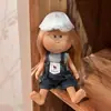 Boneca Espanhola de Batata Mia 24cm Boneca 30cm Menina Feita à Mão DIY Waldorf com Roupas Trocáveis