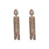 Pendientes elegantes con borlas de diamantes de imitación de aguja plateada, estilo europeo y americano, con diamantes de alta calidad para mujer.
