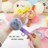 Monedero de Felpa de Conejo y Zorro de Dibujos Animados Lindo, Estuche para Auriculares, Bolsa de Almacenamiento para Estudiantes, Colgante, Encanto, Pulsera de Fleje