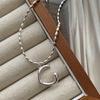 Collar de plata de ley 925 japonesa y coreana 2021 con letra C en forma de C, diseño de grano de arroz pequeño, personalizado, combinable, estilo lujoso y ligero, cadena de clavícula para mujer