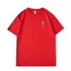 Camiseta de Manga Curta 2026 Ano do Cavalo para Homens e Mulheres, Blusa Vermelha para o Ano de Nascimento, Roupas Combinando para Família para o Dia de Ano Novo e Reunião Anual da Empresa