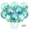 Conjunto de balões de látex com lantejoulas de 12 polegadas balão de confete transparente para decoração de festa de aniversário de celebridade da internet