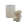 Molde de silicone para bolo de mousse com forma de coelho estéreo estilo ins, faça você mesmo, vela de aromaterapia, decoração para casa
