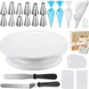 Conjunto de Confeitaria Mais Vendido da Amazon com 71 Peças, Base Giratória Antiderrapante, Adaptador de Saco de Confeitar, Espátulas Reta e Curva e Bicos de Confeitar