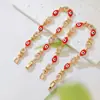 Pulsera para Mujer Estilo Europeo y Americano Ojo Maligno de Venta Caliente Transfronteriza con Abalorios Espaciadores de Estrella Dorada con Pedrería, Pulsera de Protección de la Suerte