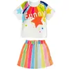 Roupas de Performance Infantil para Alunos do Ensino Fundamental, Roupas de Performance para Torcida em Eventos Esportivos, Uniforme de Jardim de Infância, Roupas Cartoon de Manga Curta
