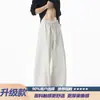 Pantalones de trabajo de estilo americano desconstruidos tipo cimitarra para hombre, pantalones largos de pierna ancha holgados de moda para otoño, pantalones casuales rectos
