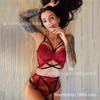 Comércio Exterior Europa e Estados Unidos Explosões Transfronteiriças Mulheres Sexy Renda Amarração Tentação Paixão Lingerie Siamese de Três Pontos 4001