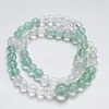 Felicidade É BelezaPulseira de Cristal Branco Natural para Mulheres, Fluorita Verde Versátil Pulseira de Design Moderno Clareadora Atacado